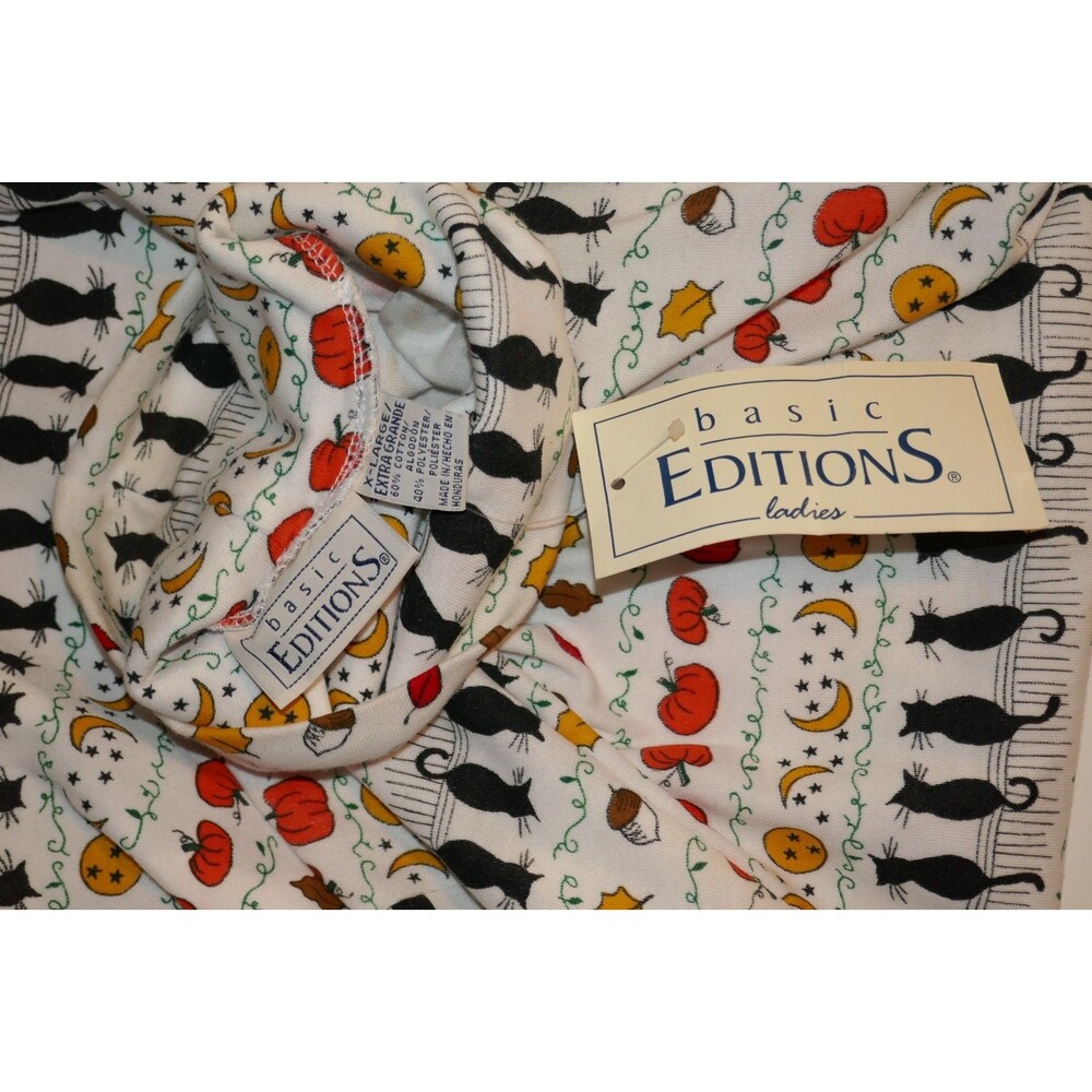 Basic Editions Fall Halloween Pumpkins Leaves Cat… - image 8